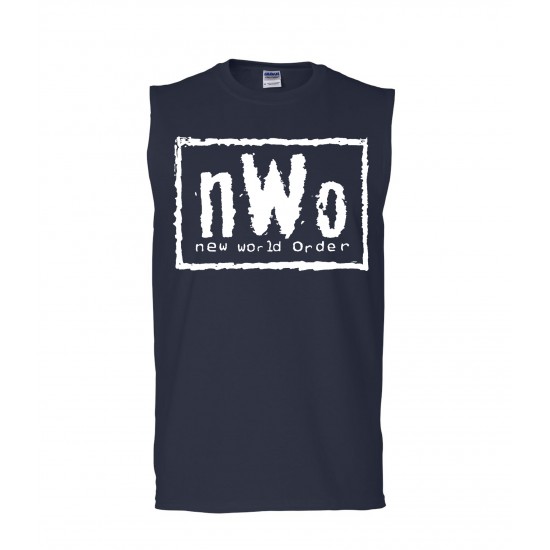 nWo Logo Sleeveless Shirt White Print - ZF2-GD198 Explicit Clothing™